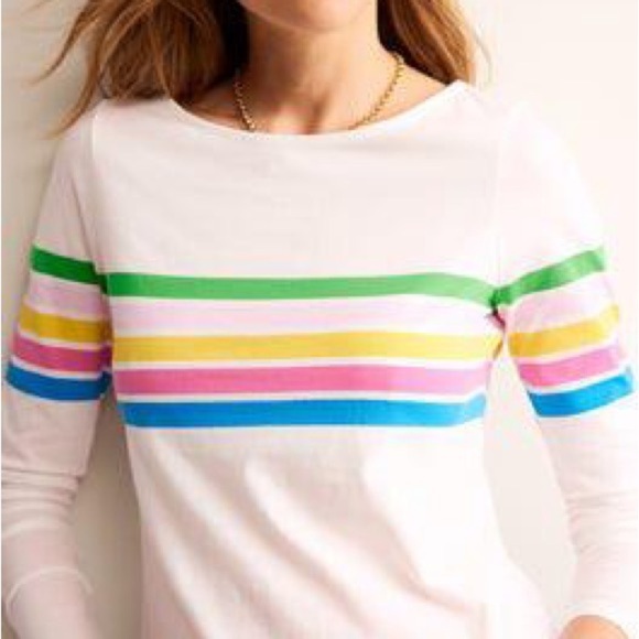 NWT Boden White and Pink Striped Top - US 20/22 - Picture 8 of 12